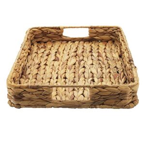 Grass Weaving Tray, Grass Storage Bins for Fruit or Tea,Arts and Crafts. (1) (Tray-A-M)