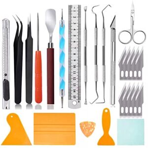 27 pcs craft tools set, vinyl weeding tools, craft basic set, craft vinyl tools kit for silhouettes/cameos/lettering/cutting/splicing