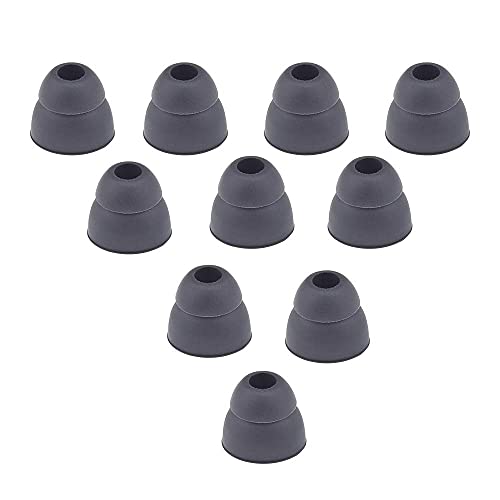 Toeasor 10pcs Double Flange Earbuds Replacement Tips Eargels Silicone Ear Tips Compatible with Beat by dr dre Powerbeats 3 Powerbeats3 Wireless Stereo Earphones