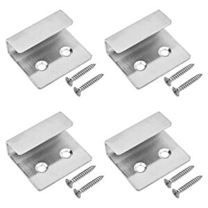 mromax wall mounted hook robe hooks single clothes hanger , stainless steel silver tone 4pcs