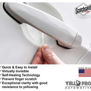 YelloPro Custom Fit Door Handle Cup 3M Scotchgard Anti Scratch Clear Bra Paint Protector Film Guard for 2019 2020 2021 2022 Jeep Cherokee SUV