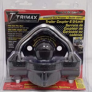 Trimax UMAX50D Universal Dual Purpose Trailer Coupler and U-Lock