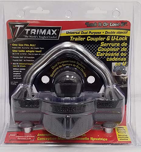 Trimax UMAX50D Universal Dual Purpose Trailer Coupler and U-Lock