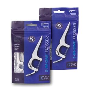 ooak 3-in-one flosser, 2 packs of 30pc - white