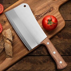 chef knife in high meat cleaver, butcher knife, professional bone cleaver knife,kitchen cleaver,chef knife cleaver with gift box(german steel kitc