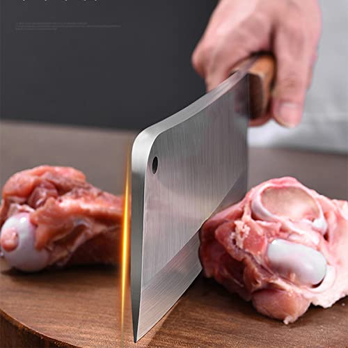 Chef Knife in High Meat Cleaver, Butcher Knife, Professional Bone Cleaver Knife,kitchen cleaver,Chef knife cleaver with gift box(German Steel Kitc