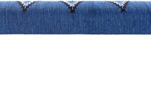 Artistic Weavers Questa Southwestern Hairpin Upholstered Bench, 18" x 48" x 16", Blue