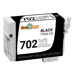 Houseoftoners Remanufactured Ink Cartridge Replacement for Epson 702 XL 702XL T702XL120 for Epson Workforce Pro WF-3720 WF-3730 WF-3733 Printers (Black)