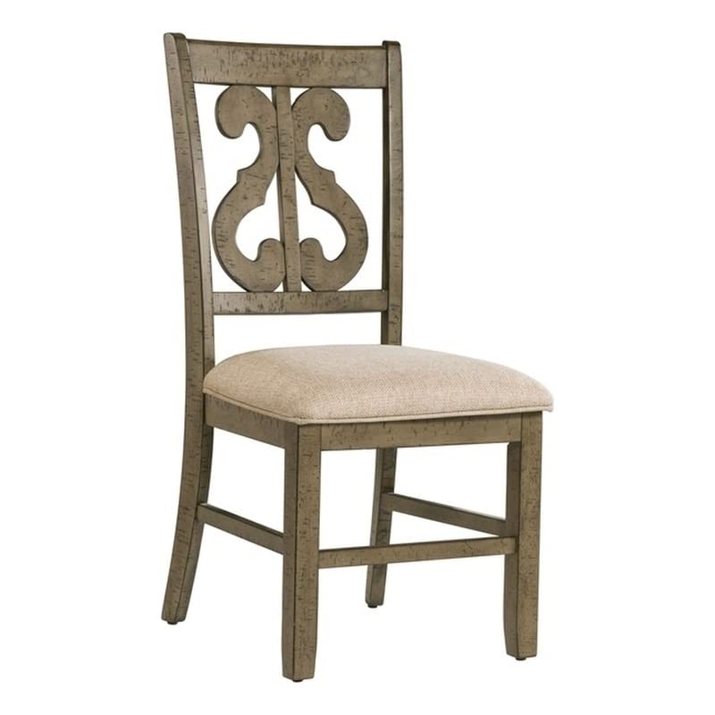 Picket House Furnishings Stanford Wooden Swirl Back Side Chair Set