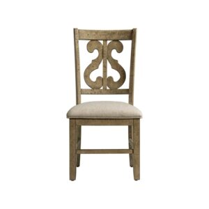 Picket House Furnishings Stanford Wooden Swirl Back Side Chair Set