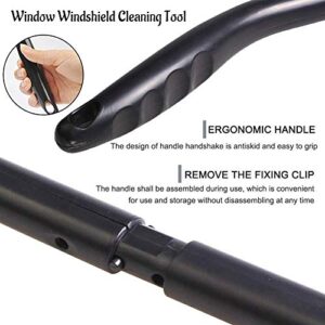 STEVE YIWU Car Window Cleaner, Windshield Cleaning Tool Auto Glass Cleaner Wiper Cars Interior Exterior Window Glass Cleaning Tool, Come with 4 Pads Washer Towel and 30ml Spray Bottle, Use Wet or Dry