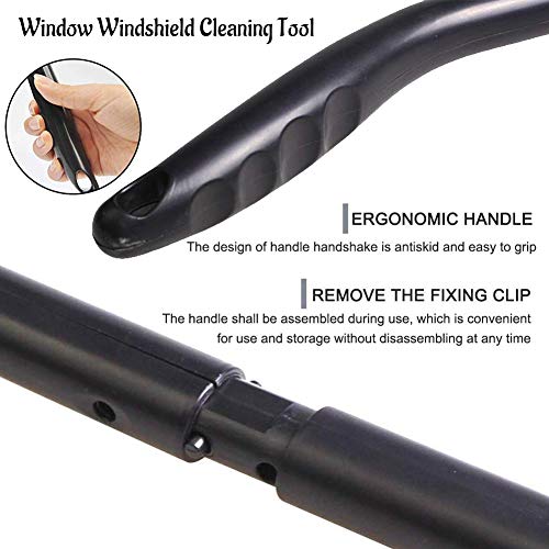 STEVE YIWU Car Window Cleaner, Windshield Cleaning Tool Auto Glass Cleaner Wiper Cars Interior Exterior Window Glass Cleaning Tool, Come with 4 Pads Washer Towel and 30ml Spray Bottle, Use Wet or Dry