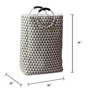 IF DESIGNS DOUBLE LAUNDRY BASKET WITH HANDLE, FOLDABLE HAMPER, ORGANIZER DIRTY CLOTH (gray)