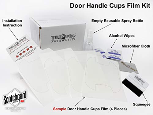 YelloPro Custom Fit Door Handle Cup 3M Scotchgard Anti Scratch Clear Bra Paint Protector Film Cover Self Healing PPF Guard Kit for 2020 2021 2022 Toyota Highlander L, LE, XLE, Limited, Platinum, SUV