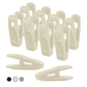 closet accessories, velvet clips, 10 pack durable non- breaking material, matching hangers of our brand and your existing velvet hanger, suitable to hang many types of clothes. (ivory)
