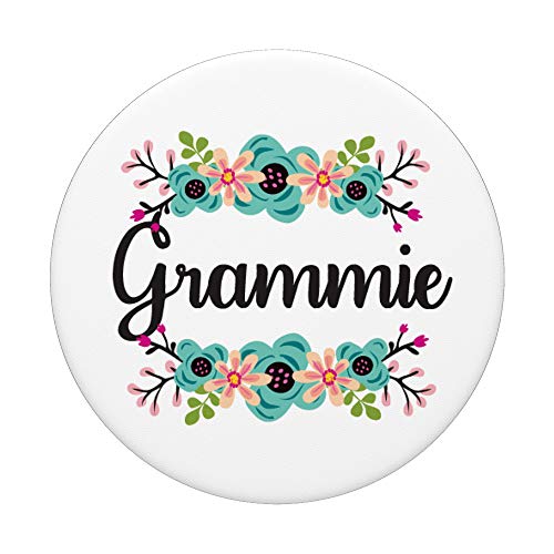 Grammie Gifts From Grandkids Floral Personalized Name Gift PopSockets Grip and Stand for Phones and Tablets