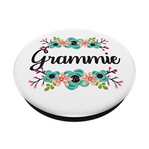 Grammie Gifts From Grandkids Floral Personalized Name Gift PopSockets Grip and Stand for Phones and Tablets