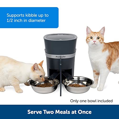 PetSafe 2-Pet Meal Splitter with Bowl - Easily Cleaned, BPA-No, Food-Grade Material - Designed for PetSafe Smart Feed and Healthy Pet Simply Feed - Mess-No Food Dispensing - Includes Privacy Panel