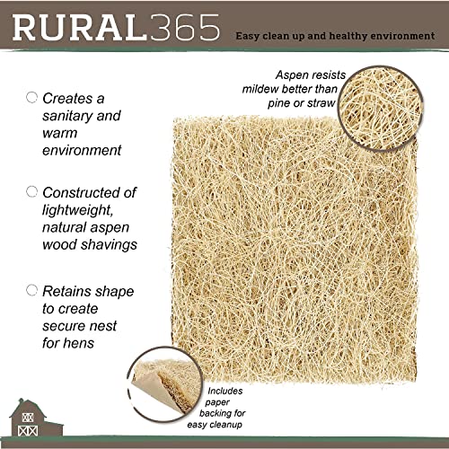 Rural365 Chicken Nest Box Liners 12 Pack - Chicken Coop Bedding, Poultry Supplies Chicken Bedding Nest Liners Chickens