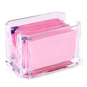 sugar packet holder - clear plastic storage container for kitchen - commercial & business organization for restaurants & home, coffee bars, & diners - food and beverage accessories