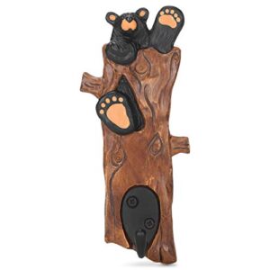demdaco friendly bear natural brown 7 x 3 hand cast resin stone single utility hook