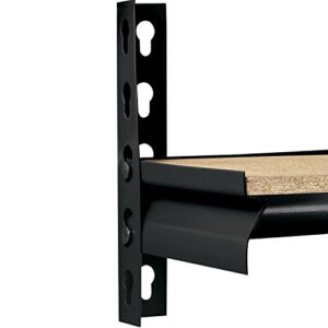 EDSAL UR245AZ-BLK Steel Storage Rack, 5 Adjustable Shelves, 4000 lb. Capacity, 72" Height x 48" Width x 24" Depth, Black (Pack of 2)