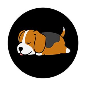 Hand Drawn Art Cartoon Cute Lazy Not Today Dog Beagle Nap PopSockets PopGrip: Swappable Grip for Phones & Tablets