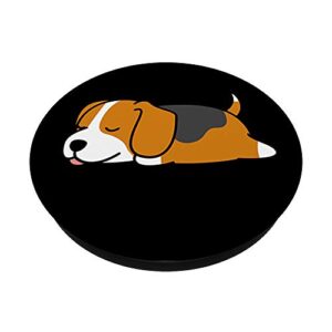 Hand Drawn Art Cartoon Cute Lazy Not Today Dog Beagle Nap PopSockets PopGrip: Swappable Grip for Phones & Tablets