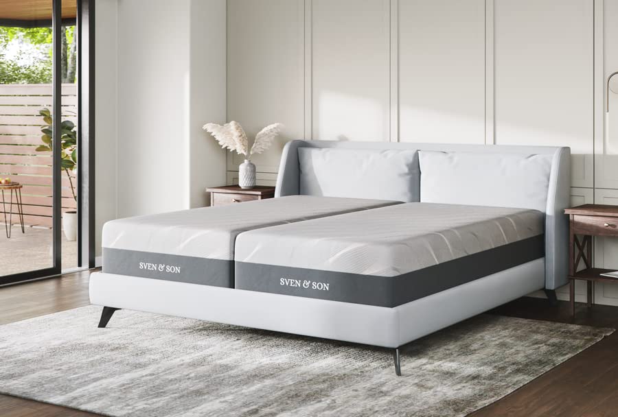 Sven & Son King Hybrid Mattress 14" Bamboo Charcoal and Luxury Cool Gel Memory Foam, Motion ISOLATING Springs, Designed in USA(King, Mattress Only 14")