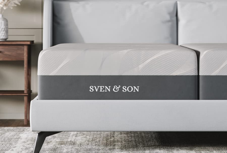Sven & Son King Hybrid Mattress 14" Bamboo Charcoal and Luxury Cool Gel Memory Foam, Motion ISOLATING Springs, Designed in USA(King, Mattress Only 14")
