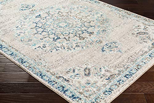 Artistic Weavers Kimber Area Rug 5'3" Round, Gray and Teal
