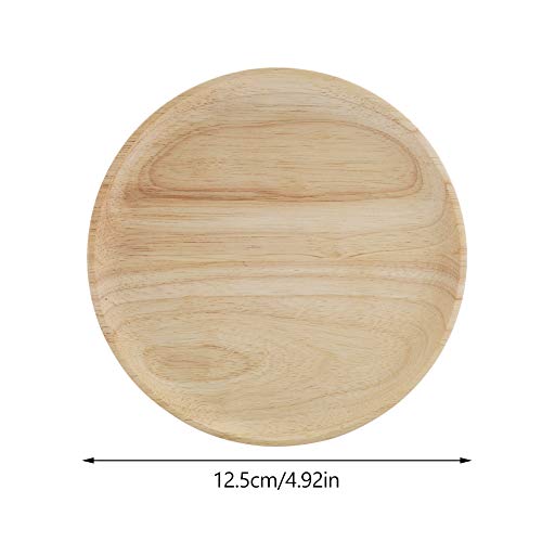 Wooden Serving Tray, Elegant Round Wood Tea Tray Sushi Snacks Fruits Serving Plate Dish for Home Restaurant tray basket Wooden Tea Tray(Diameter12.5cm)