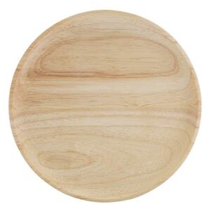 wooden serving tray, elegant round wood tea tray sushi snacks fruits serving plate dish for home restaurant tray basket wooden tea tray(diameter12.5cm)