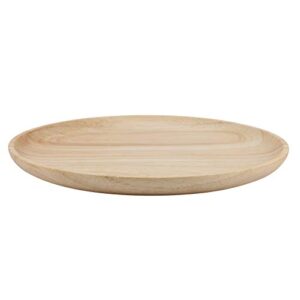 Wooden Serving Tray, Elegant Round Wood Tea Tray Sushi Snacks Fruits Serving Plate Dish for Home Restaurant tray basket Wooden Tea Tray(Diameter12.5cm)