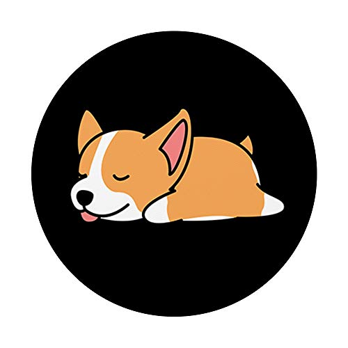 Hand Drawn Art Cartoon Cute Lazy Not Today Dog Corgi Nap PopSockets PopGrip: Swappable Grip for Phones & Tablets