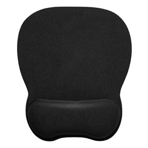 eoocoo ergonomic mouse pad with wrist support memory foam, non-slip base mouse mat for internet cafe, home & office - black