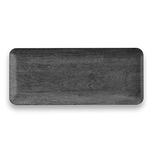 TarHong Faux Real Blackened Wood Tray, 17.8" x 7.5", 17.8" x 7.5", Melamine