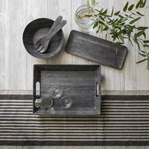 TarHong Faux Real Blackened Wood Tray, 17.8" x 7.5", 17.8" x 7.5", Melamine