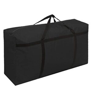 kxf 180l extra large storage bags with handles waterproof durable black carry bags under bed storage organizer duffel bag for travel moving decorations gym, 100x60x30cm