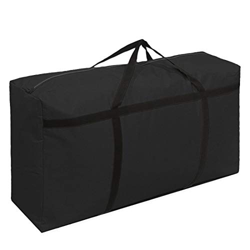 KXF 180L Extra Large Storage Bags with Handles Waterproof Durable Black Carry Bags Under Bed Storage Organizer Duffel Bag for Travel Moving Decorations Gym, 100x60x30cm