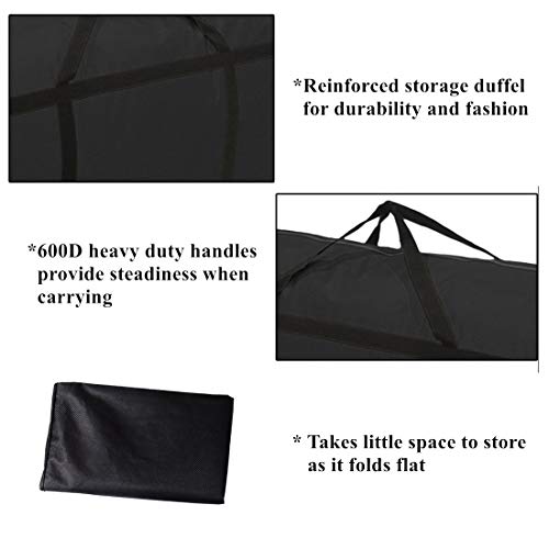 KXF 180L Extra Large Storage Bags with Handles Waterproof Durable Black Carry Bags Under Bed Storage Organizer Duffel Bag for Travel Moving Decorations Gym, 100x60x30cm