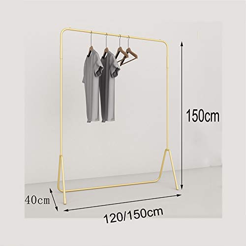 Iron Firm Garment Hanging Display,Floor Garment Rail,Antirust Fashion/Golden / 120cm