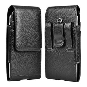 takfox phone holster for samsung galaxy s23 ultra s22 plus s21 fe s20 s10 a04s a03s a14 a13 a12 a42 a32 a53 a23 5g a14,note 20/10/9 j7 leather cell phone belt clip holster carrying pouch holder,black