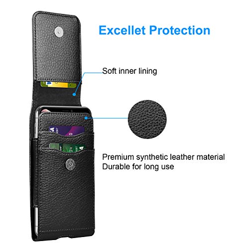Takfox Phone Holster for Samsung Galaxy S23 Ultra S22 Plus S21 FE S20 S10 A04s A03s A14 A13 A12 A42 A32 A53 A23 5G A14,Note 20/10/9 J7 Leather Cell Phone Belt Clip Holster Carrying Pouch Holder,Black