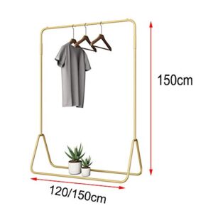 Antirust Iron Clothes Rail,Modern Simple Garment Hanging Display,Fashion Elegant, Solid/Golden / 150cm