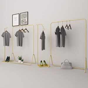 Antirust Iron Clothes Rail,Modern Simple Garment Hanging Display,Fashion Elegant, Solid/Golden / 150cm