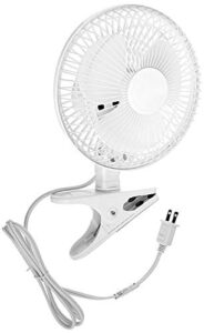 joey'z 6 inch - 2 speed - adjustable tilt, whisper quiet operation clip-on-fan with 5.5 foot cord and steel safety grill (1, 6" fan with 5 ft cord)