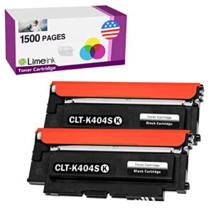 limeink 2 compatible toner cartridges replacement for samsung k404s 404 404s black toner for samsung clt k404s c430w xpress c480fw toner cartridges printer