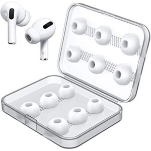 link dream 12 pieces replacement ear tips for airpods pro/airpods pro 2 silicon ear buds tips with portable storage box (s/m/l) (6 pairs)