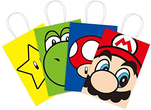 16 PCS Party Favor Bags for Super Bros Mario Birthday Party Supplies, Party Gift Bags for Super Bros Mario Party Favors Decor Party Decor for Super Bros Mario Themed Birthday Decorations